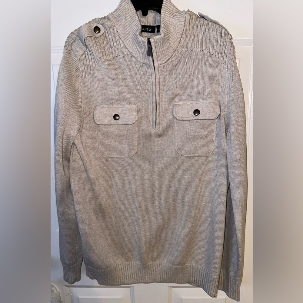 APT 9 tan/cream men’s sweater size large